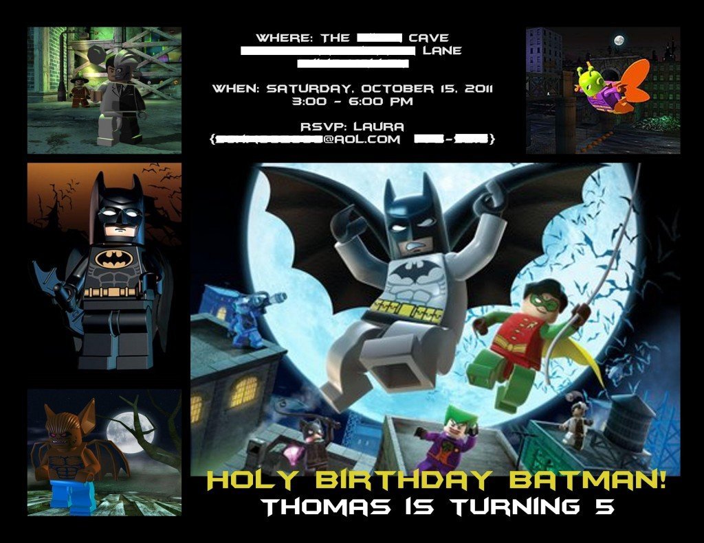 LEGO Batman Invitation