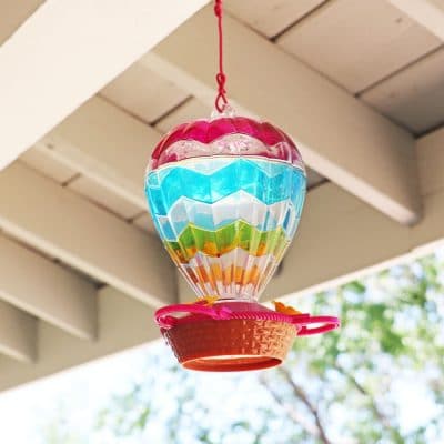 hot air balloon hummingbird feeder