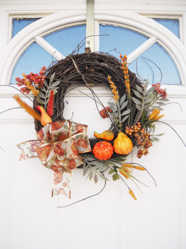 how to make a fall grapevine wreath