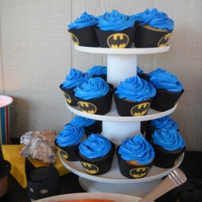 LEGO Batman Cupcake Liners for a Batman party