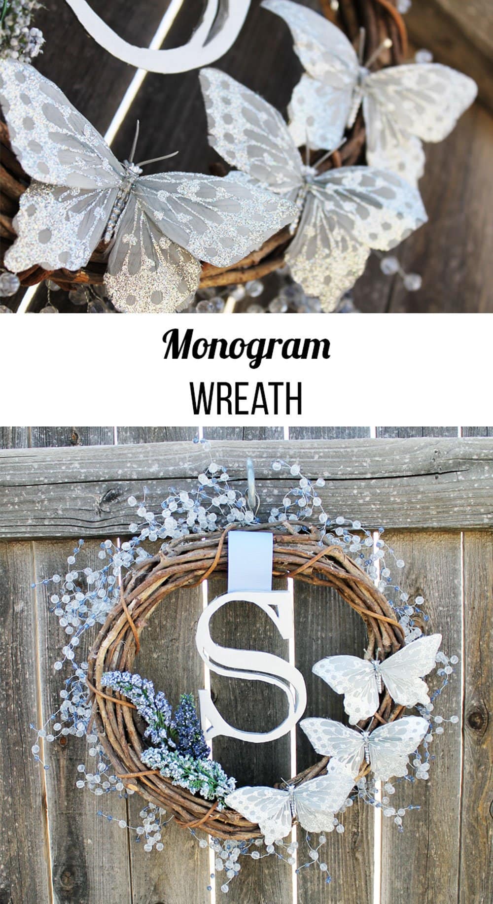 how to make a monogram wreath