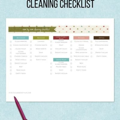 free printable room by room cleaning checklist