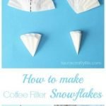 how to make coffee filter paper snowflakes