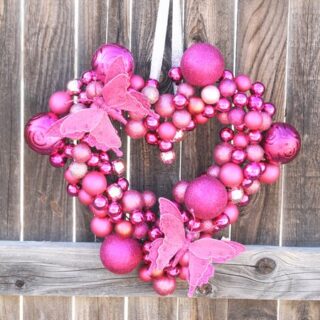 valentine heart ornament wreath