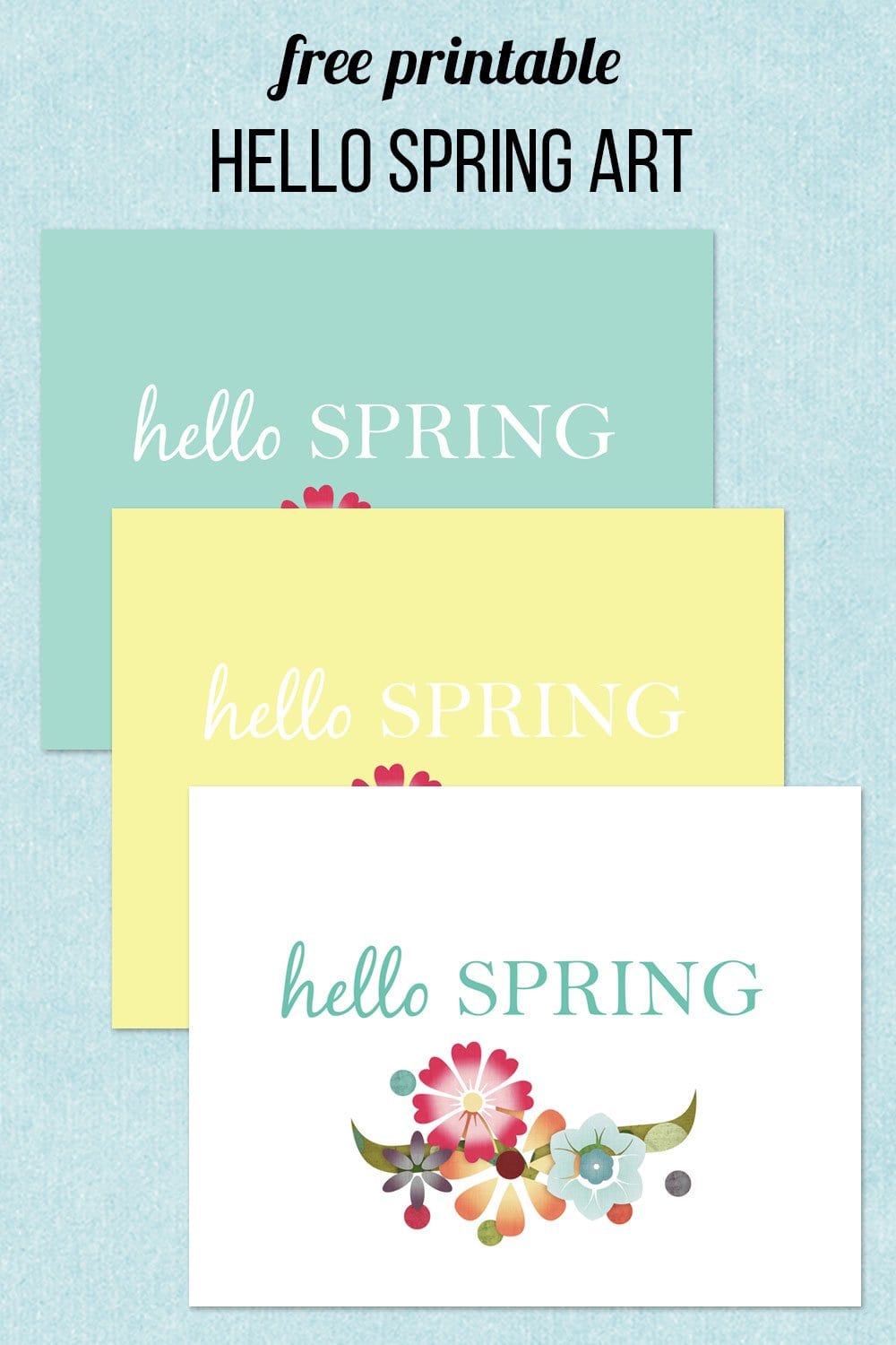 free printable hello spring