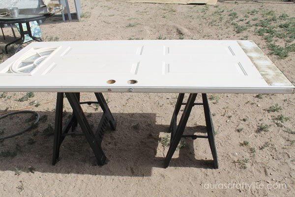 place door on table saws to work on it