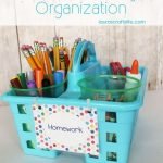 homework caddy organization