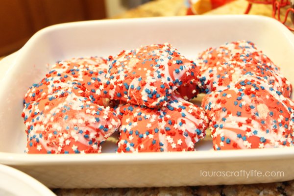 Store bought treats for patriotic party