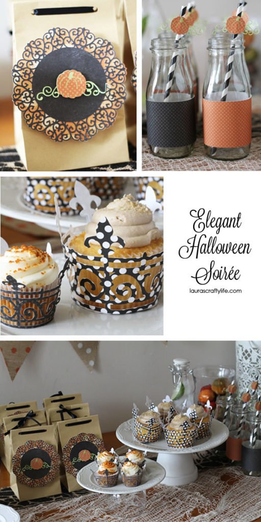 Elegant Halloween Soirée made with Cricut Explore via Laura's Crafty Life