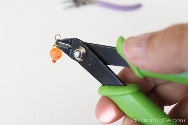 trim excess wire with wire cutter