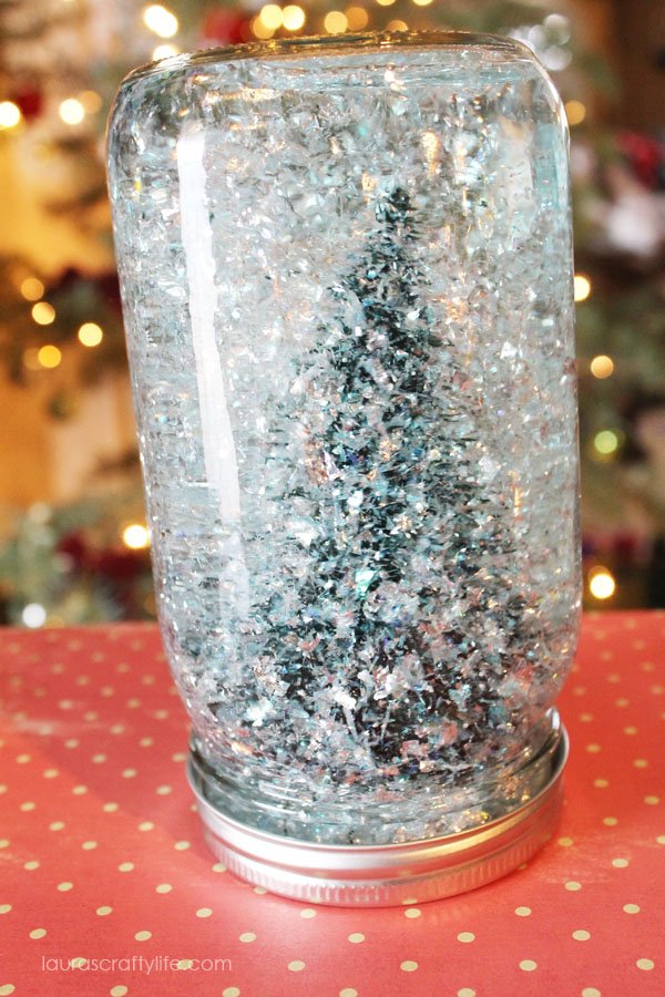 How to Make a Mason Jar Snow Globe - Laura's Crafty Life