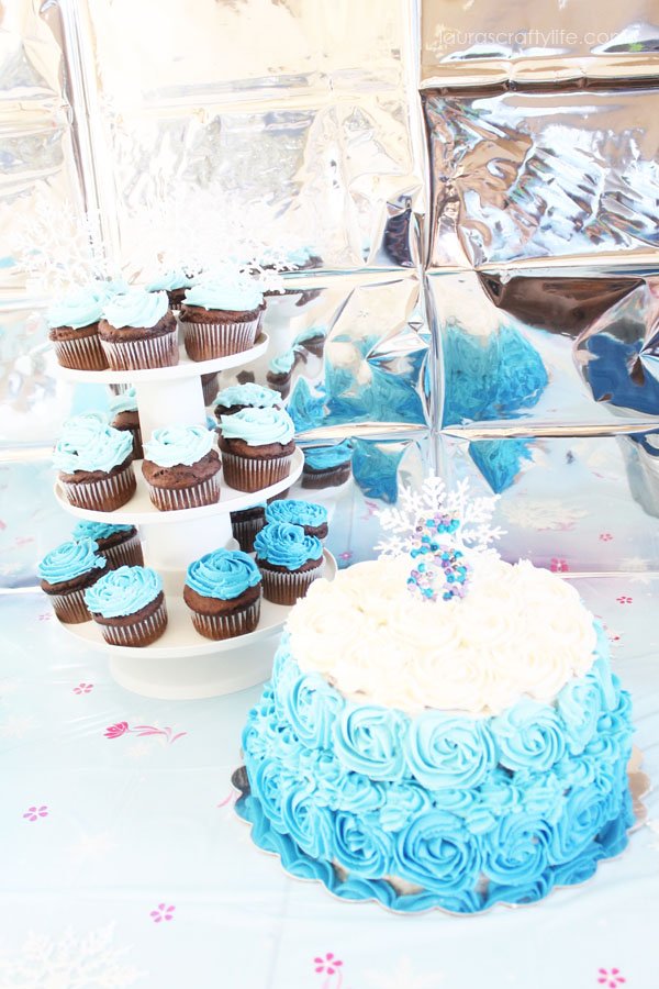 Frozen Cake and Cupcakes - Laura's Crafty Life
