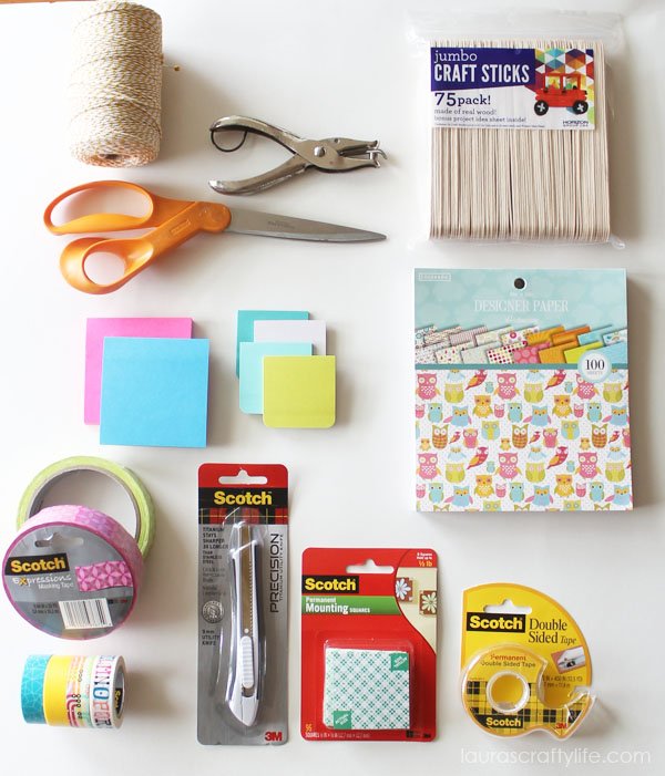Supplies needed to create popsicle banner