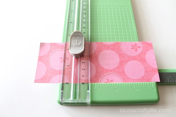 Trim patterned paper to create popsicle shape