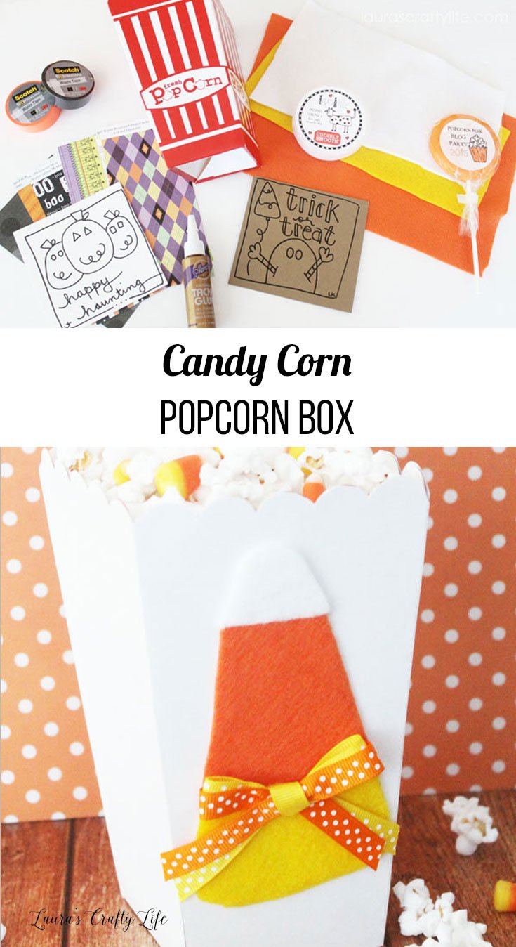 Candy Corn Popcorn Box 