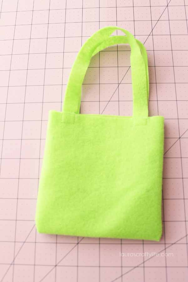 Completed felt bag to make princess tutu bags