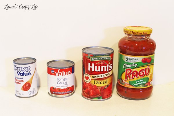 Semi-Homemade Spaghetti Sauce ingredients