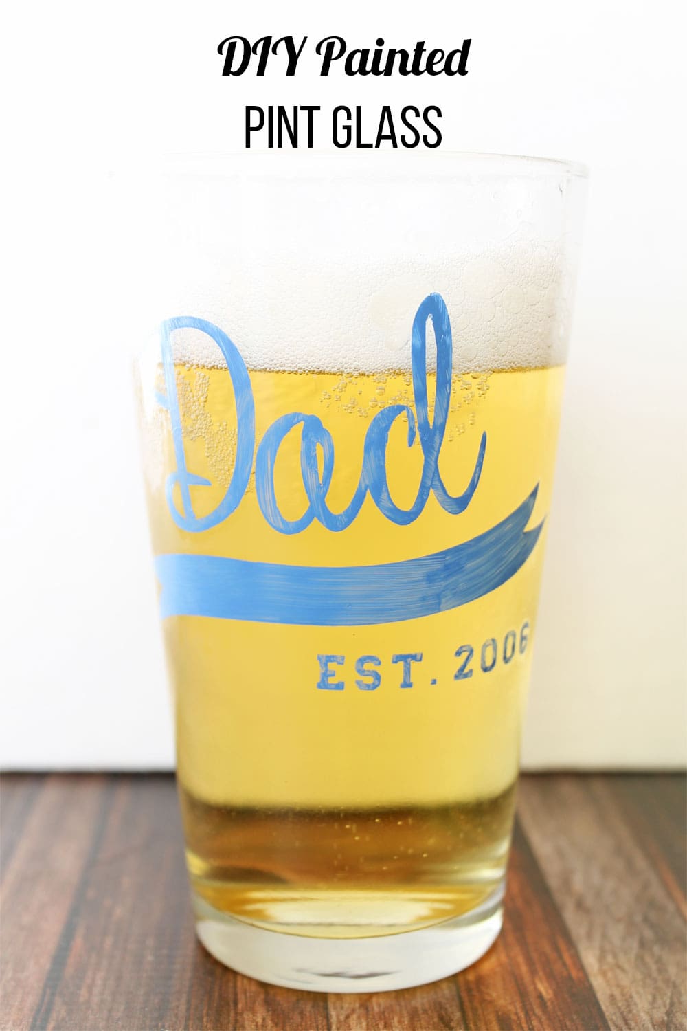 diy painted pint glass