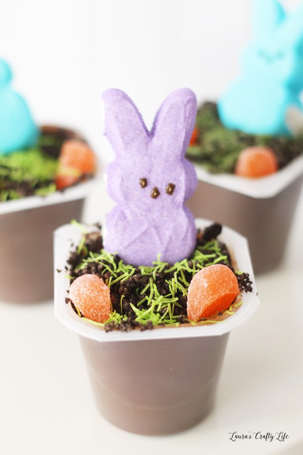 Peeps Easter Pudding Cups - an easy treat to make for spring