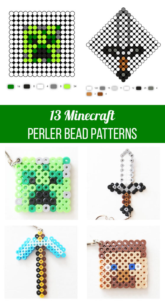 13 minecraft perler bead patterns