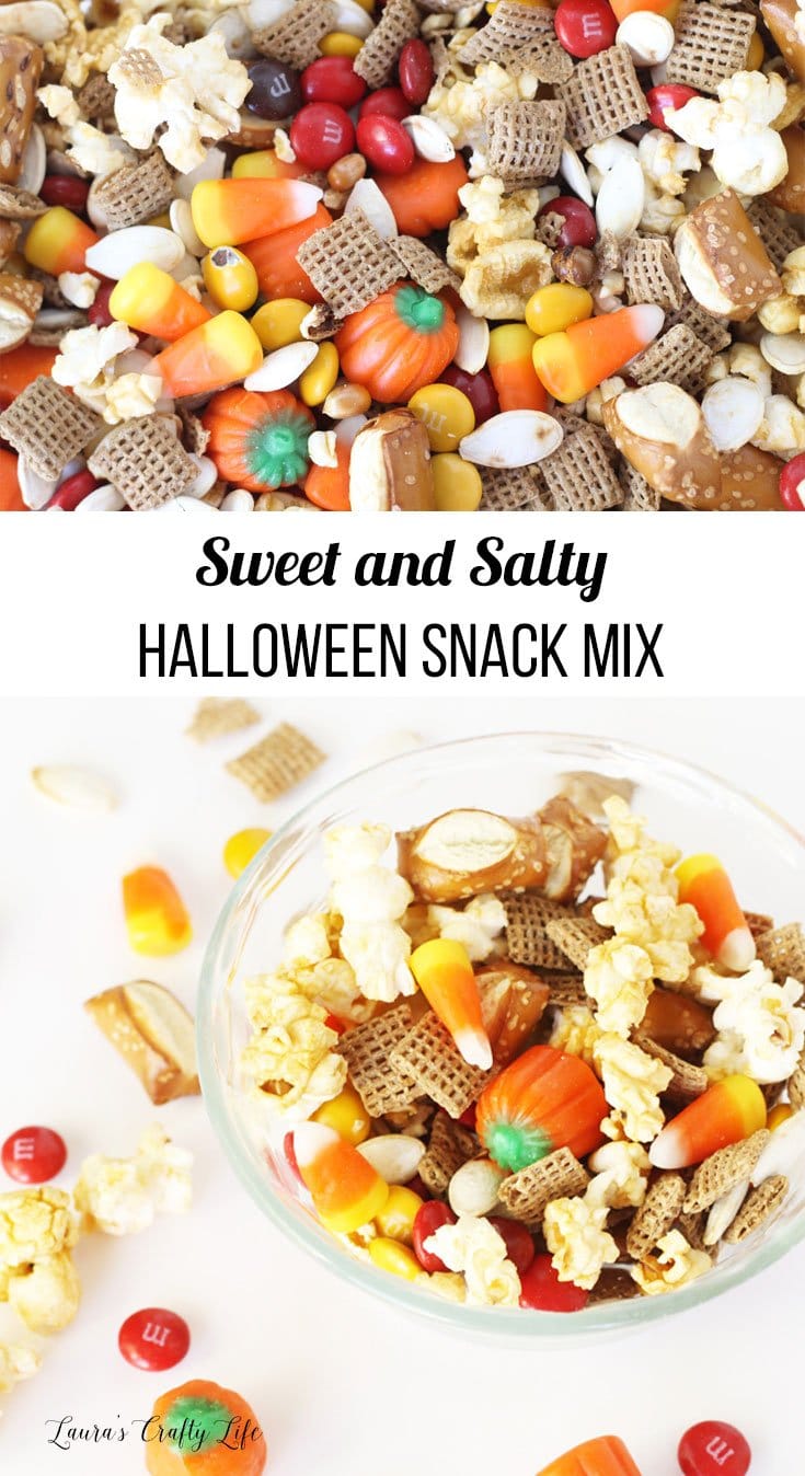 sweet and salty Halloween snack mix