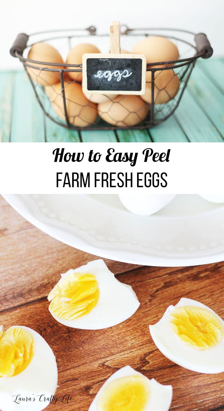 Easy peel farm fresh eggs