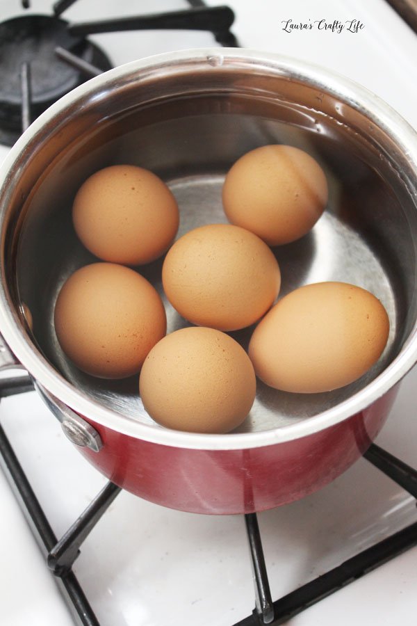 Start with eggs in cold water