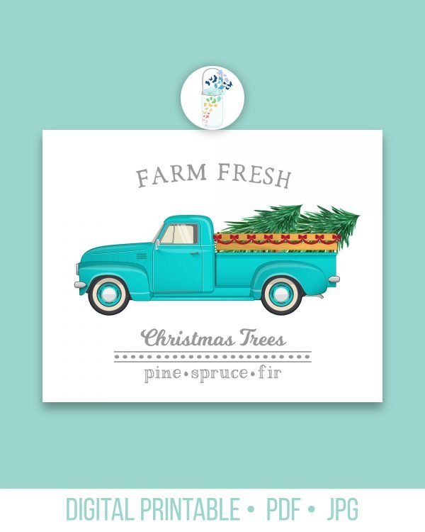 farm fresh christmas tree digital art