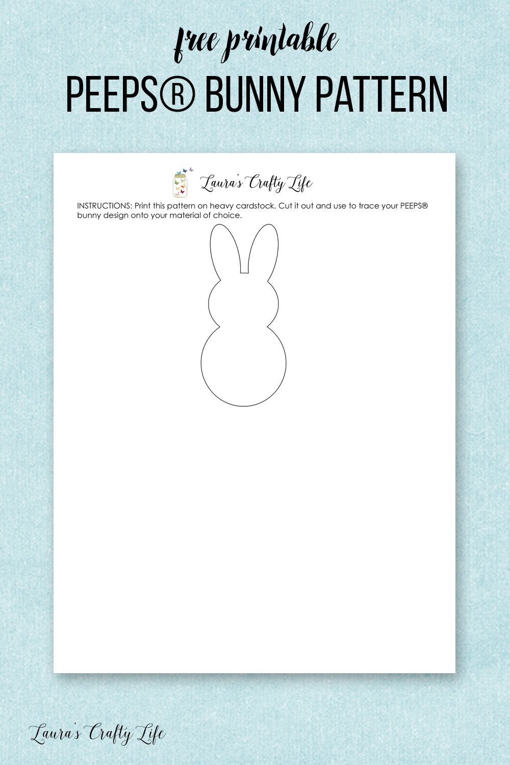 Free Printable PEEPS® Bunny Pattern