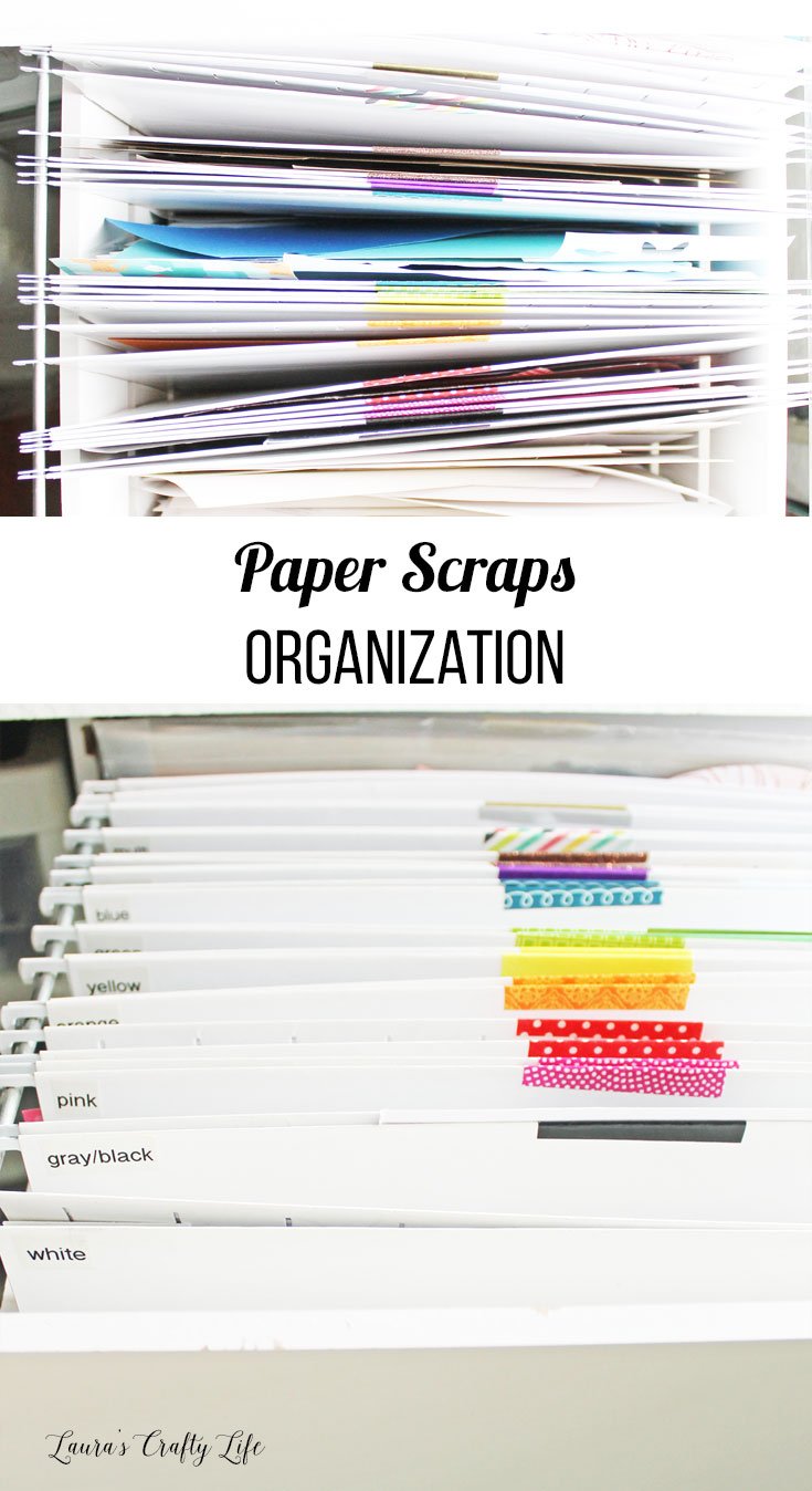 How to organize paper scraps in the craft room