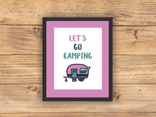 lets go camping purple mat mockup