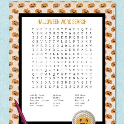 free printable Halloween word search
