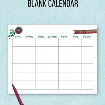 free printable organize your holiday blank calendar