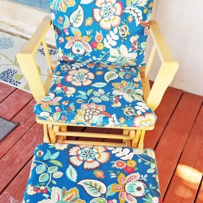 How to reupholster and refinish a wooden glider