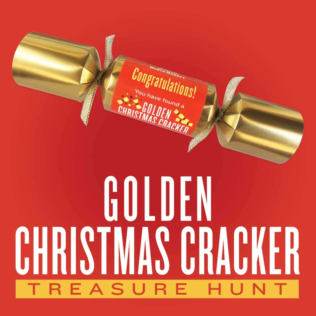 Cost Plus World Market Golden Christmas Cracker Treasure Hunt
