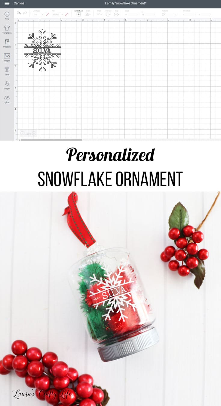 personalized snowflake ornament