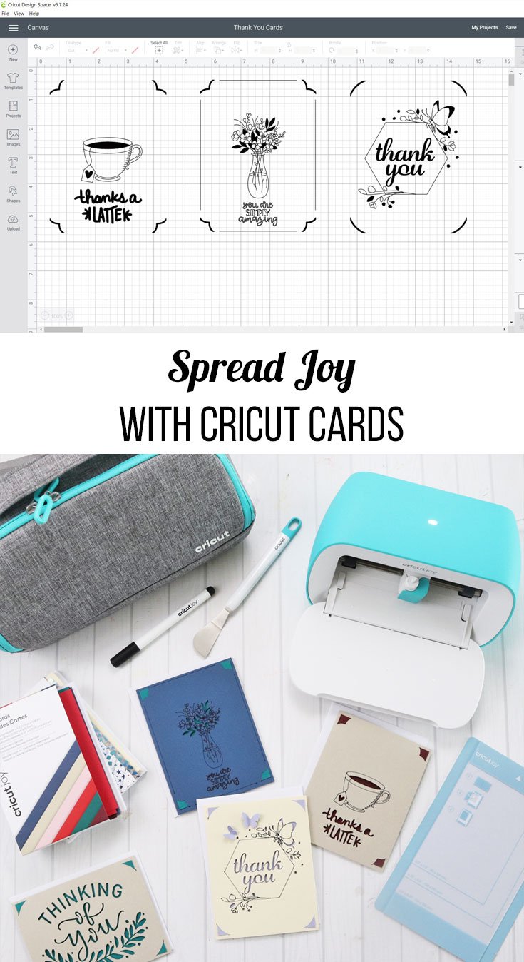 how to spread joy with Cricut cards