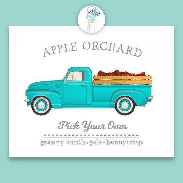 apple orchard digital printable