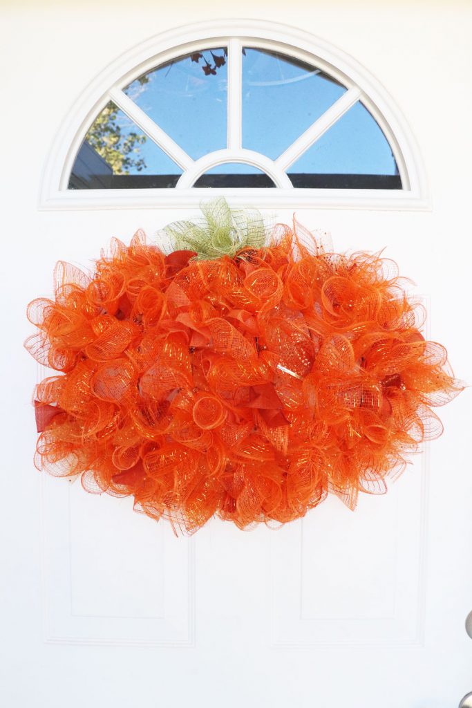 pumpkin deco mesh wreath