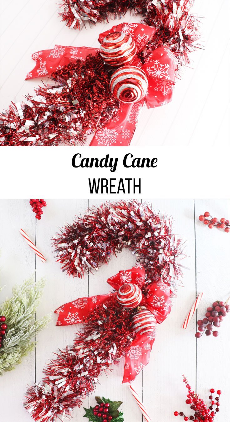 Dollar Tree candy cane wreath