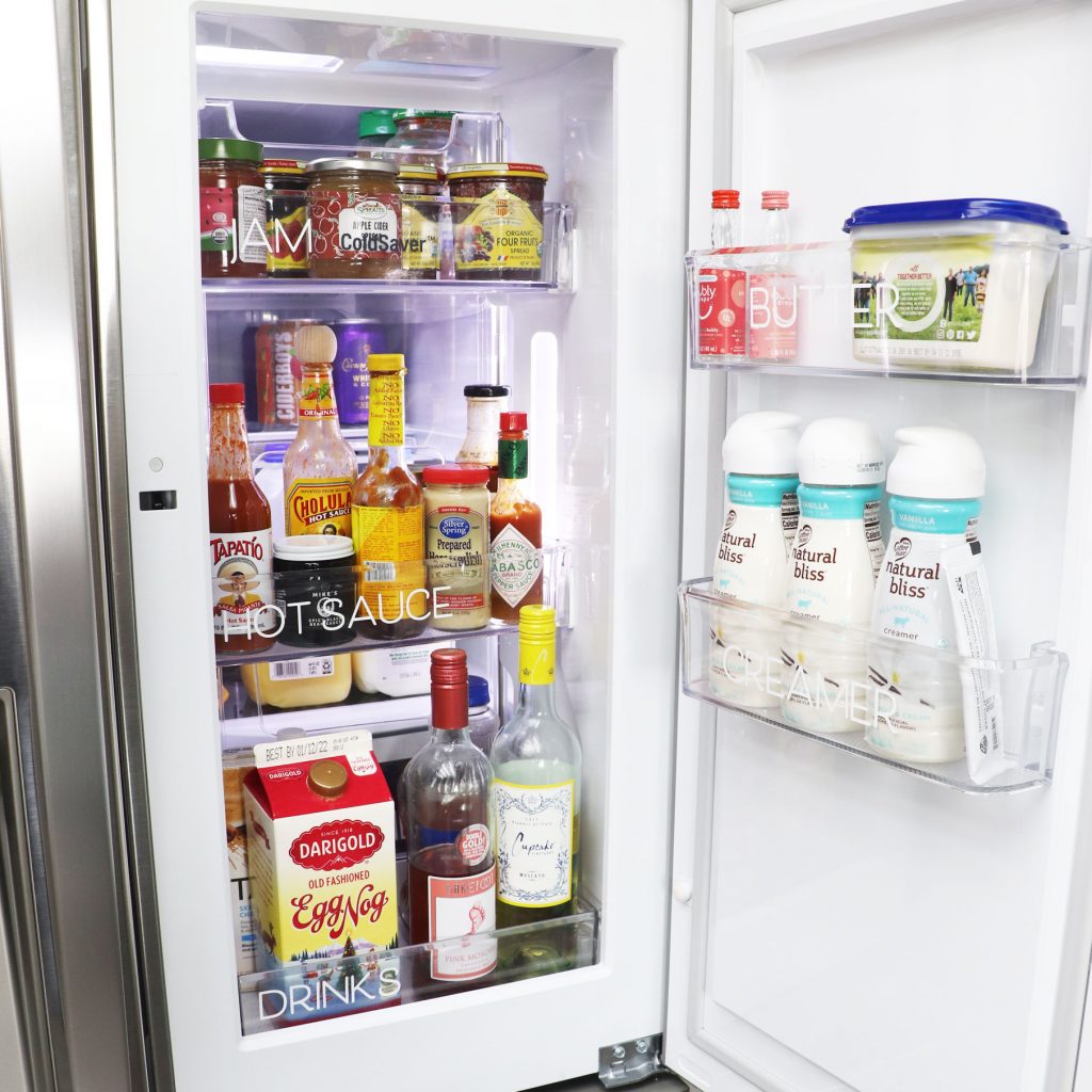 fridge organization labels