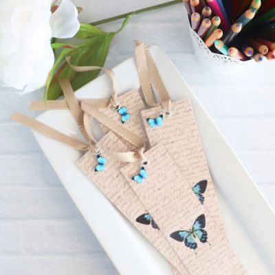 blue butterfly bookmarks