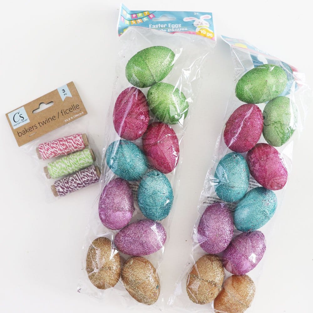 supplies for easter egg garland