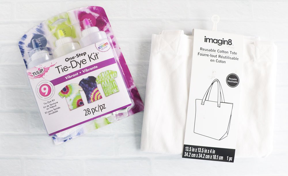 supplies for tie dye tote bag