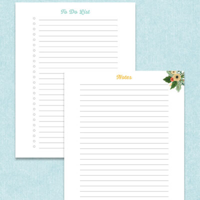 free printable to do list and notes