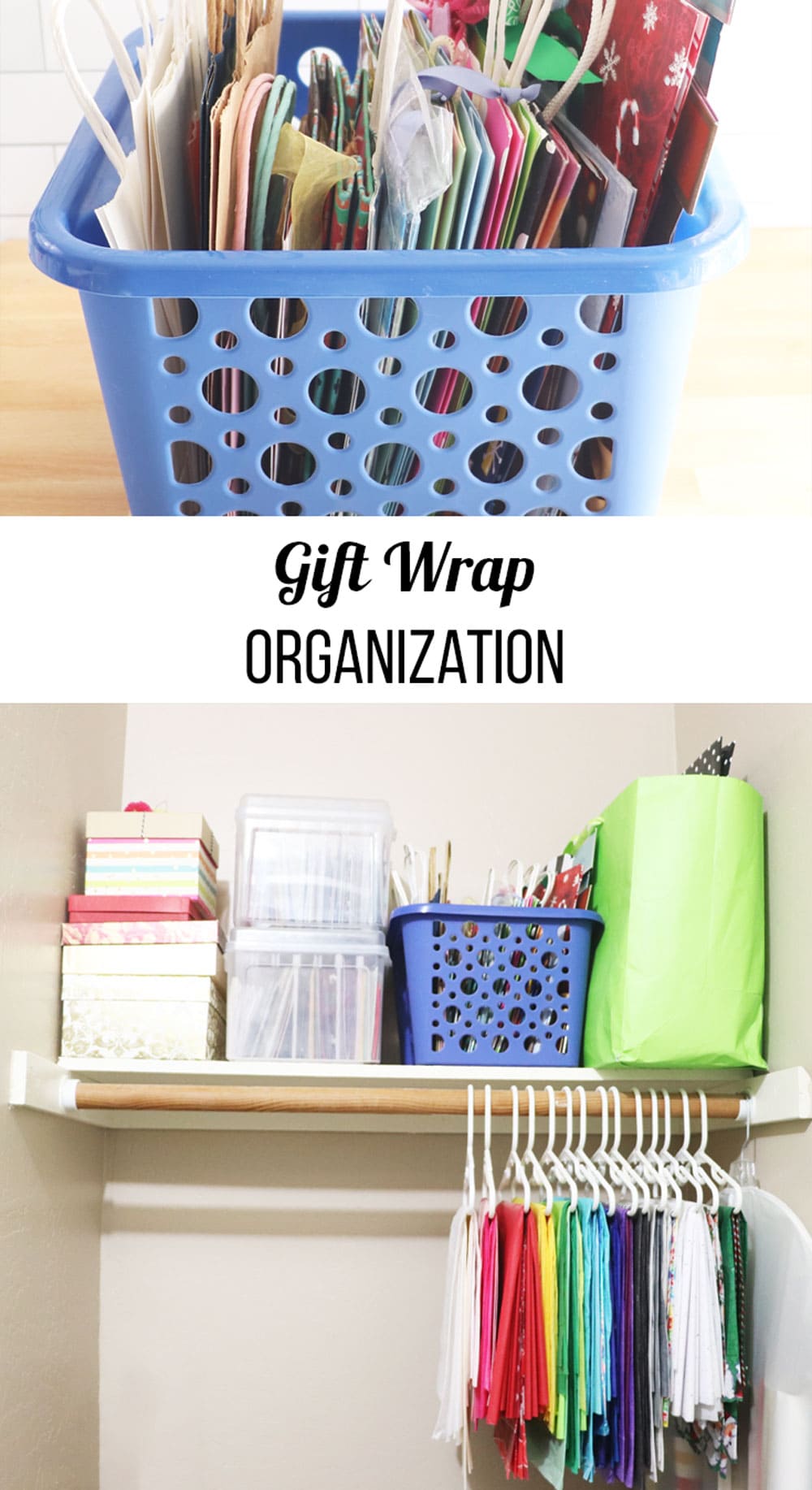 10 Tips for Organizing Wrapping Paper and Gift Bags​