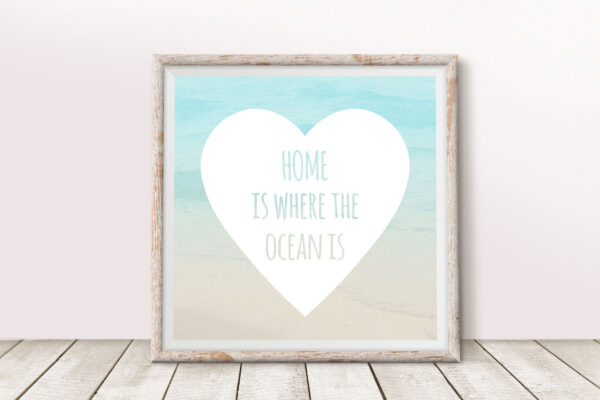 home ocean square frame mockup