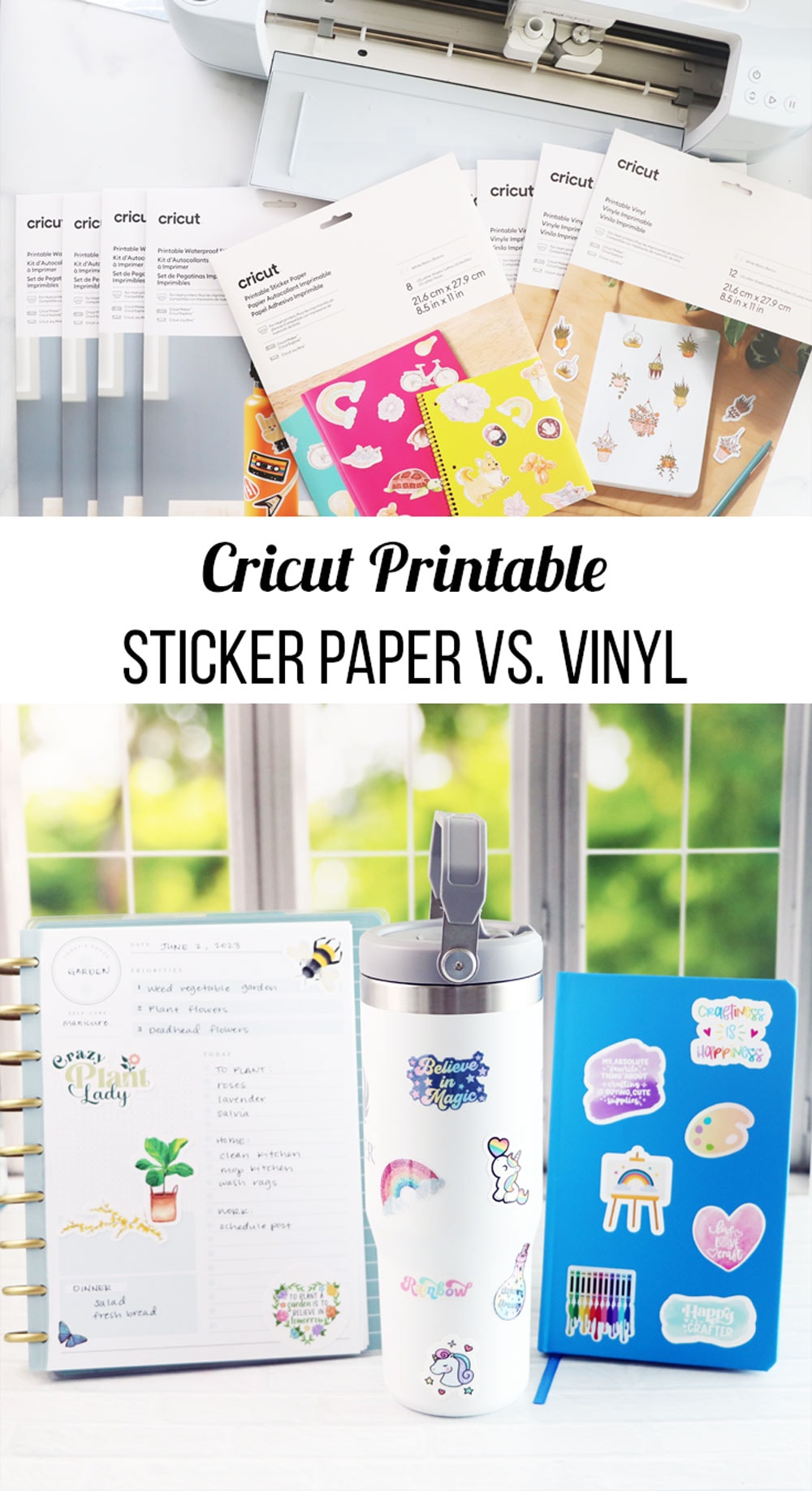 cricut printable sticker paper vs printable vinyl